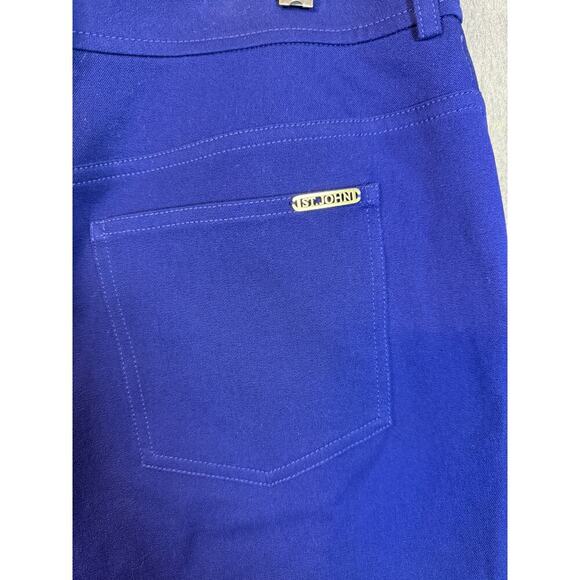 NEW ST. JOHN Womens Classic Marie Cobalt Blue Pants Size 14 - Picture 4 of 10